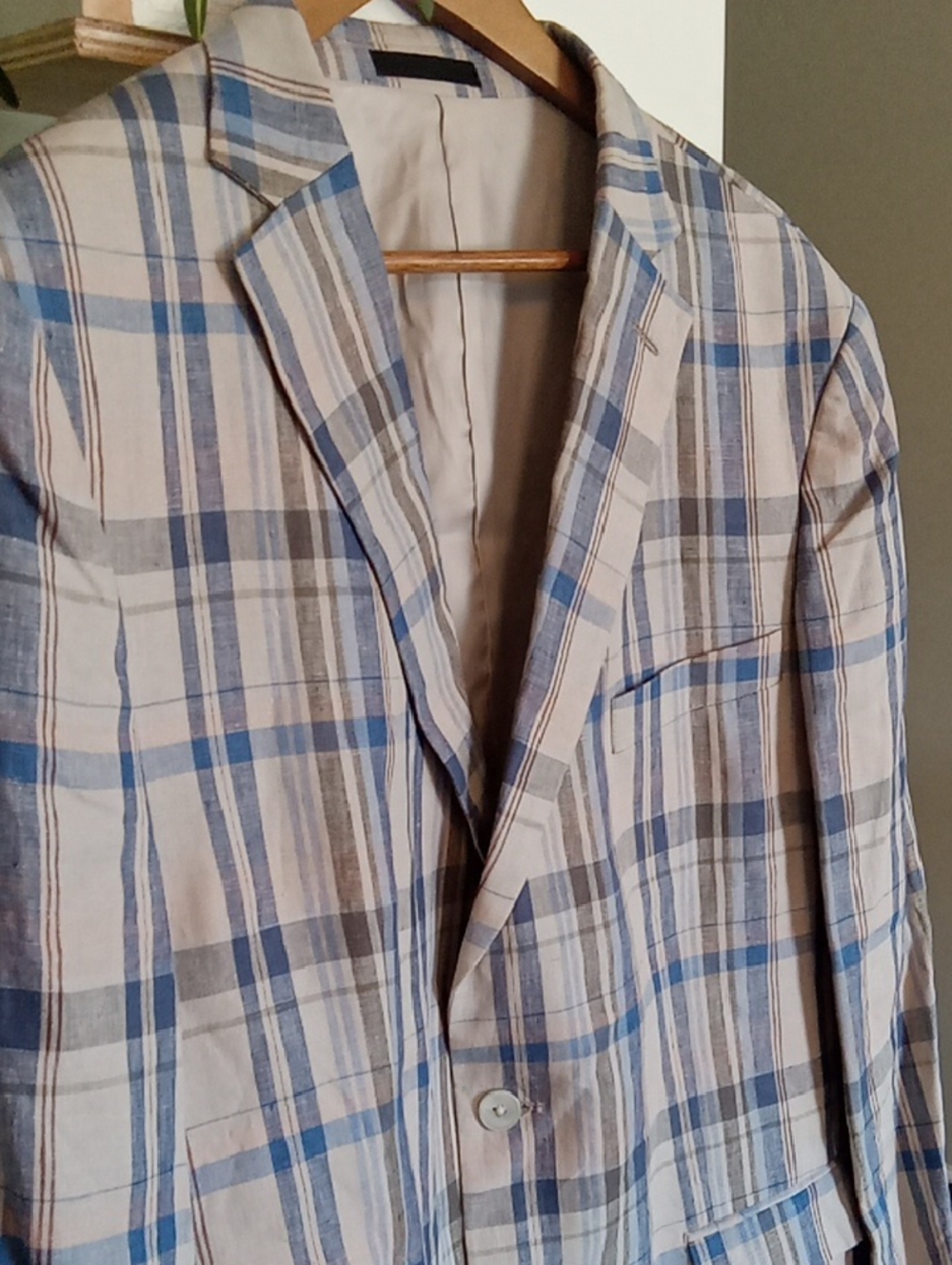 Lauren Ralph Lauren Light Beige Linen Blazer-size 46R
